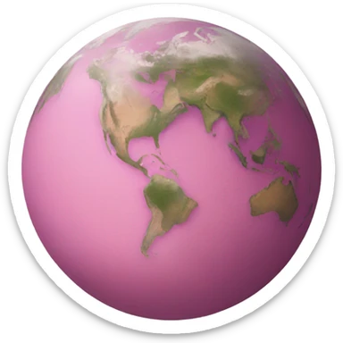 Pink Earth sticker