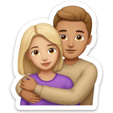 Man and woman hugging  sticker