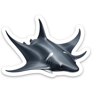 Manta ray sticker