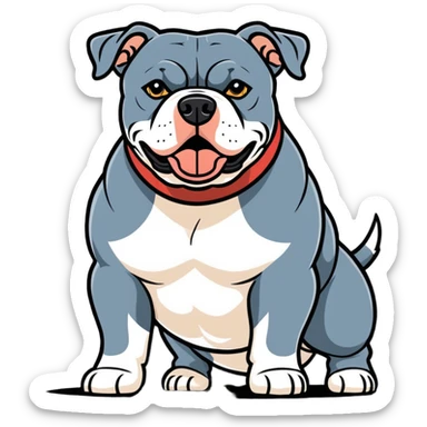 American bully flexing sticker