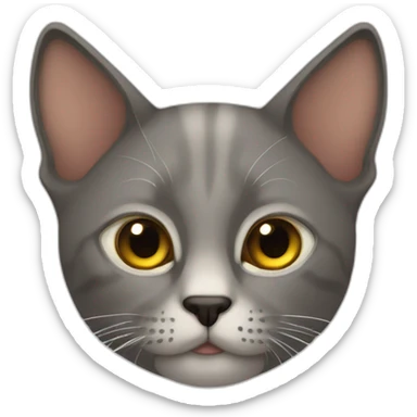 gato un ojo bizco sticker