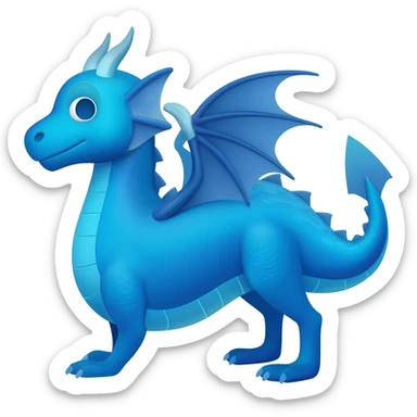 Faca um dragao azul igual a este emoji🐉 sticker