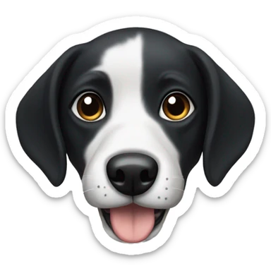 Black medium sized dog named Kya sticker