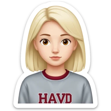 Harvard girl sticker
