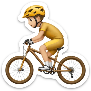 Bicicleta downhill , ciclista montado, montaña sticker