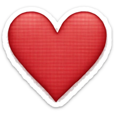 red gingham heart sticker