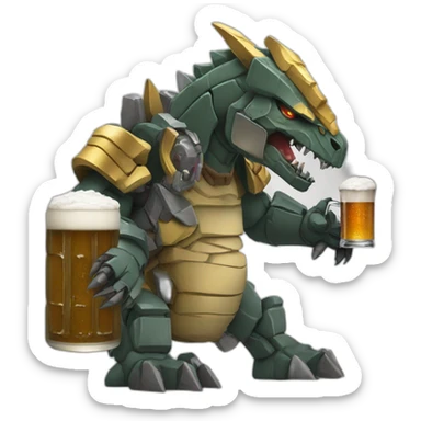 Grimlock Drink a beer transform sticker