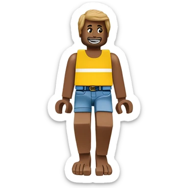 Lego barefoot sticker
