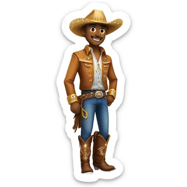 Disco cowboy sticker