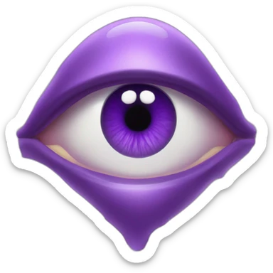 majestic godly violet iris eyeball serious intense symmetrical knowledgable sticker