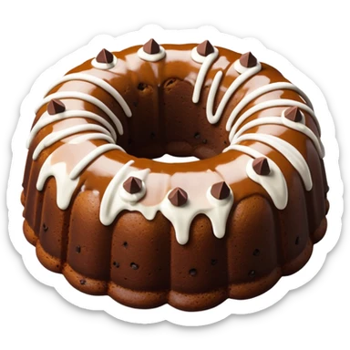 Chocolate chip Bundt cake sticker