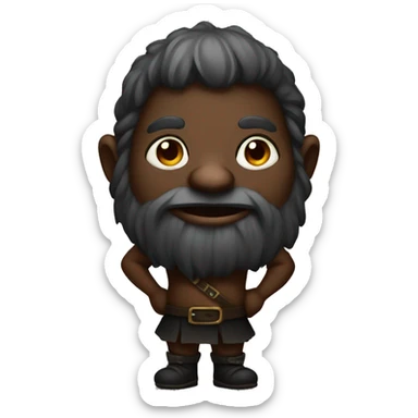 Black dwarf with body sticker