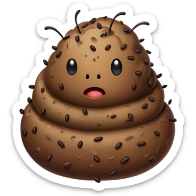 thrown turd sticker