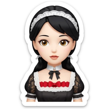 Erotic Sex doll maid  sticker