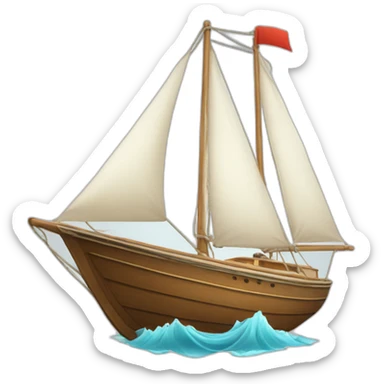 Sailing boat sticker