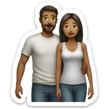 Femme voilée se mariant avec un homme sticker