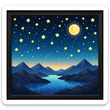 Showing now it's night. sticker