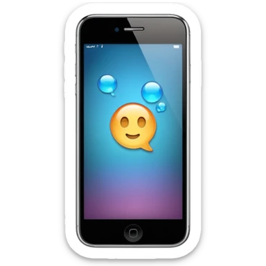an iphone 16 where we can see bubble speech on the screen sticker