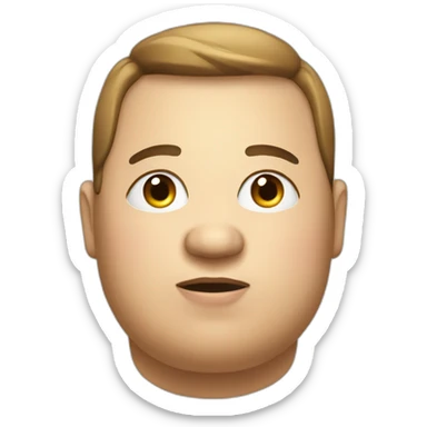 An obese person sticker