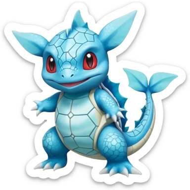 Icy Snowy frost flaky Squirtle-Vaporeon-Salamence-Grovyle-creature (full body) sticker
