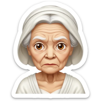 aggressive old lady in wedding  sticker