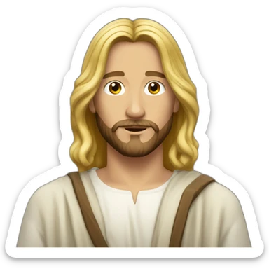 jesus blond cheveux court sticker