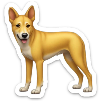 Yellow dog like a dingo sticker
