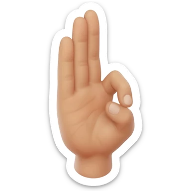 front facing hand sign that resembles chinese martial art's crane style sticker
