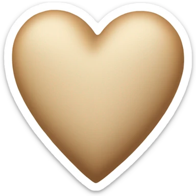 beige heart sticker