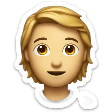 a person thinking wit question mark sticker