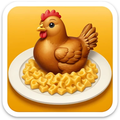 chicken with mac and cheese on the side sticker