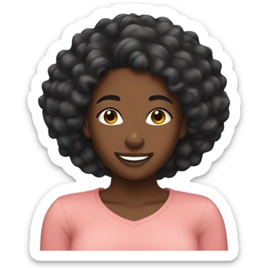 black girl flipping hair  sticker
