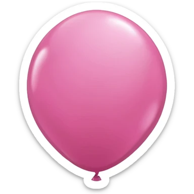 Pink glossy balloon  sticker