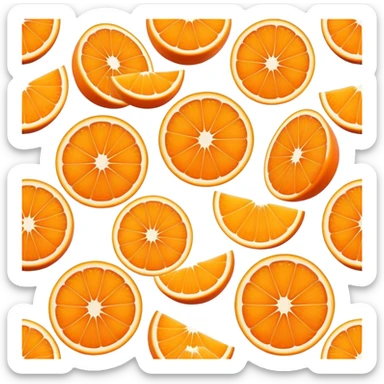 Cinematic Realistic Orange Emoji, Juicy and vibrant, with a bright, glossy skin that gleams in the light, revealing a slight texture from the natural pith. The orange segments peek through as the fruit radiates refreshing energy. Soft glowing outline, capturing the essence of a sweet, zesty burst of flavor in a perfect orange! sticker