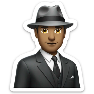 White gangster sticker