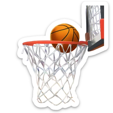 Spike from brawl stars scores a basketball goal sticker