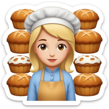Bakery girl sticker