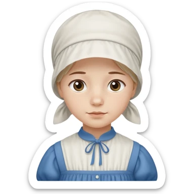 Puritan young girl Amish  sticker