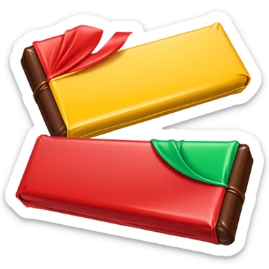 Rød-gul-grønn KVIKK LUNSJ sjokolade-bar sticker