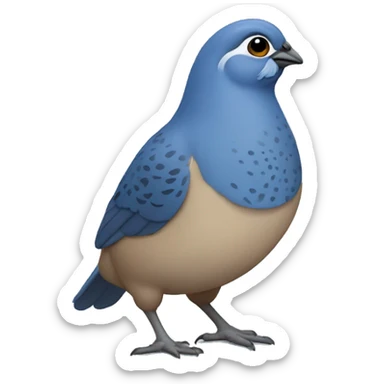 Blue Quail sticker
