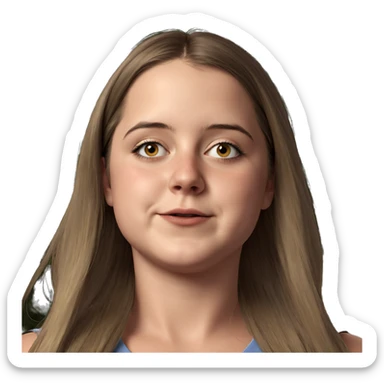 realistic portrait of girl sticker