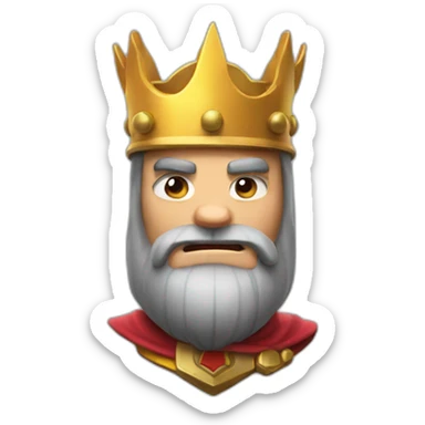 The king of clash royal sticker