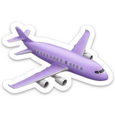 Light purple Airplane sticker