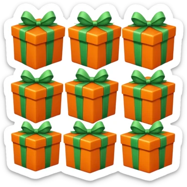 liste pour le pere noel orange et verte sticker