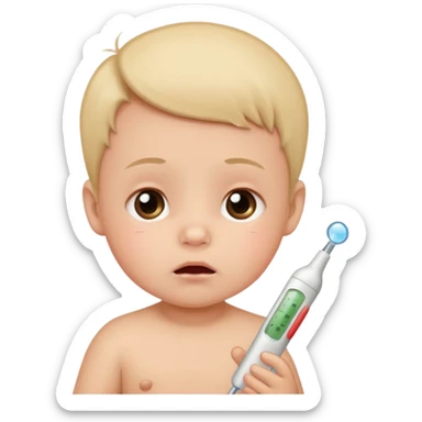 termometro em bebe com febre sticker