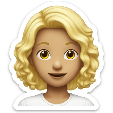 blond child sticker