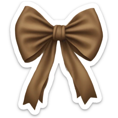 Brown bow sticker