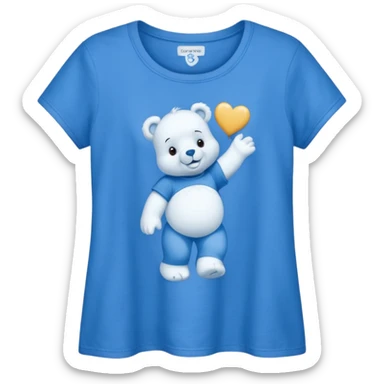 The blue top I'm wearing has a Care Bear on it.

 sticker