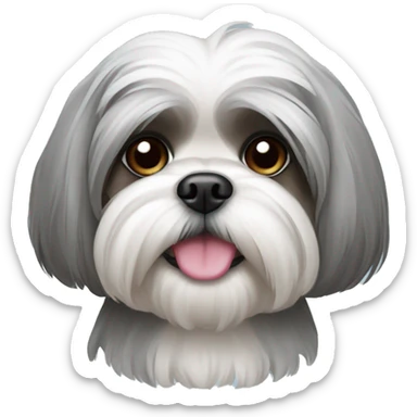 Grey Shih Tzu sticker