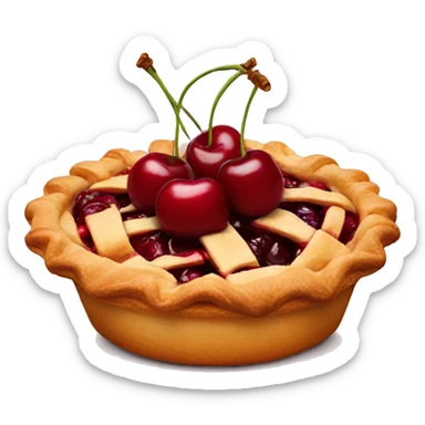 Cherry pie sticker